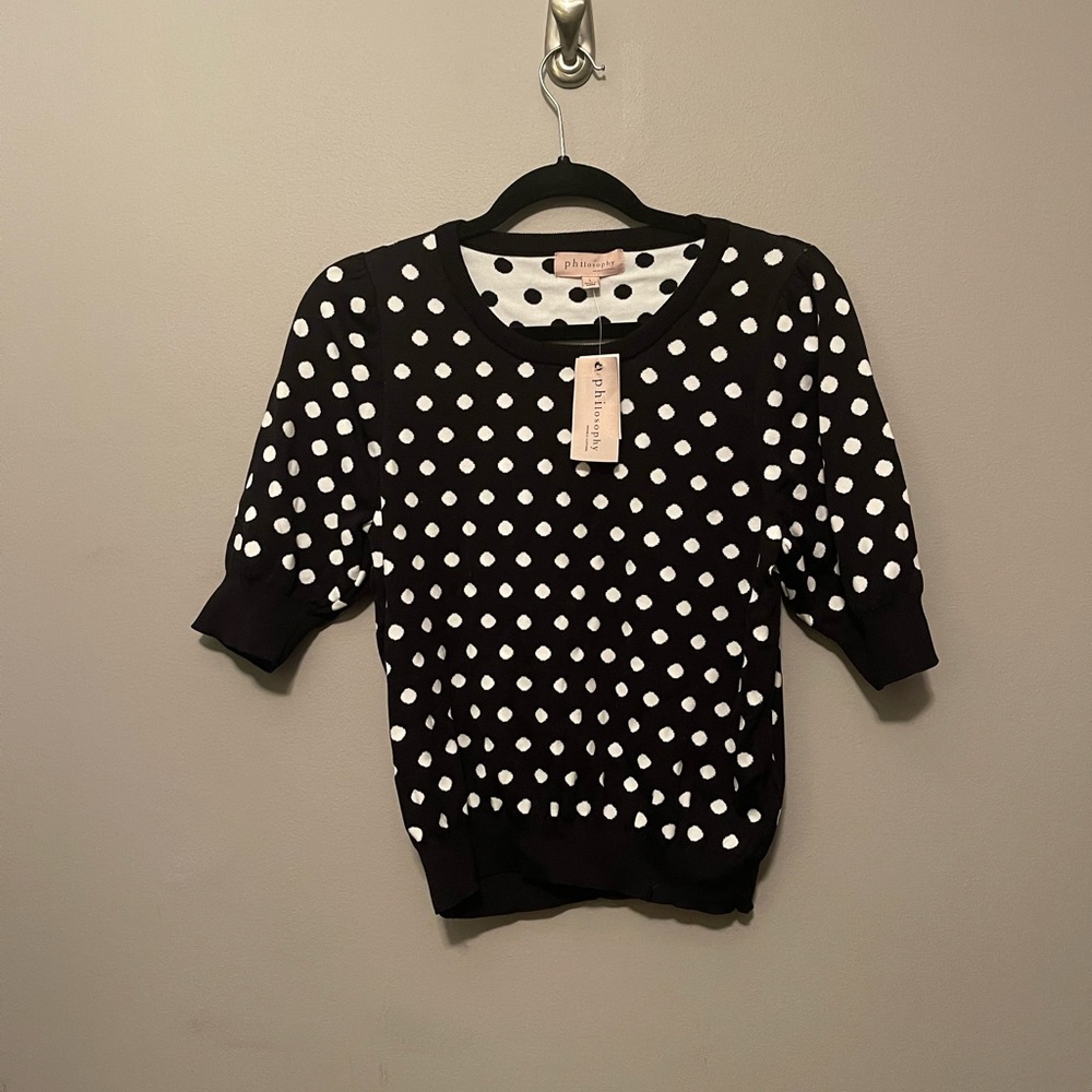 Philosophy Crop Sweater NWT